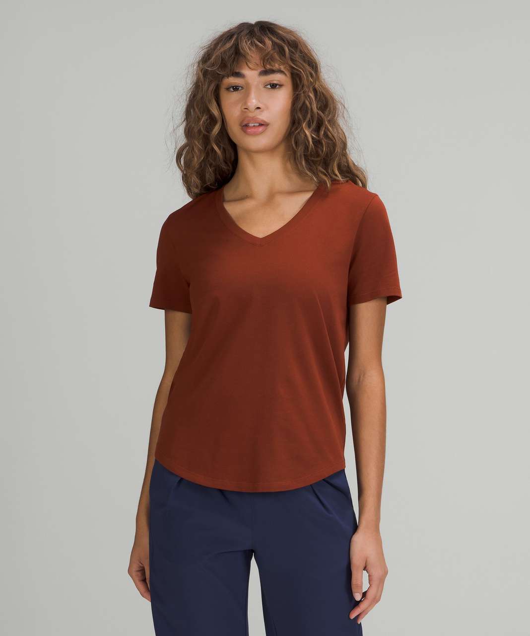 Brown Tee - Short Sleeve Top - Jersey Knit Top - Scoop Neck Top - Lulus