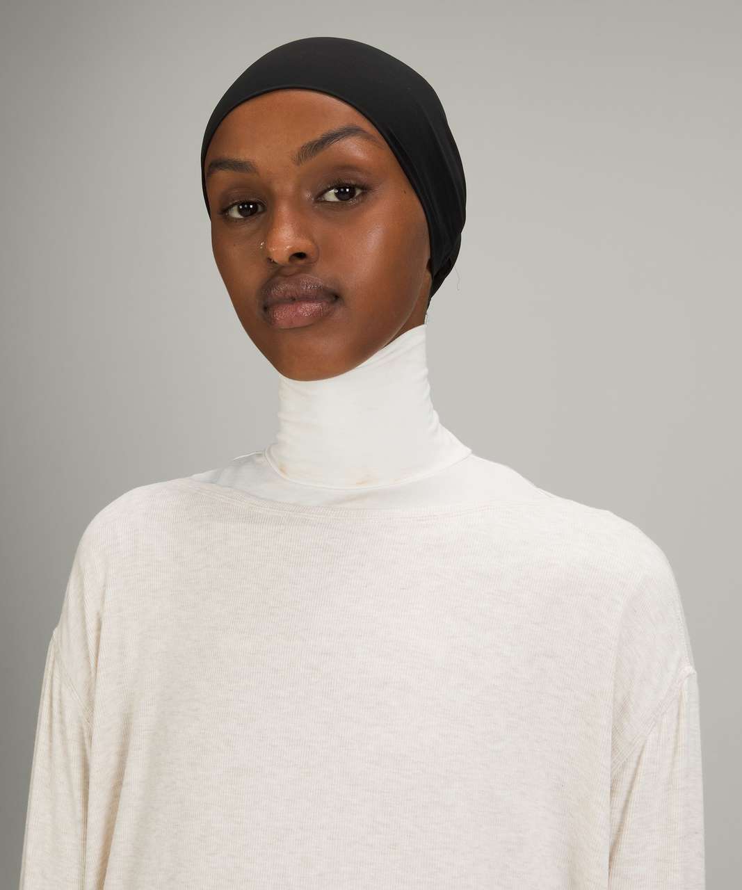 Lululemon Back in Action Ribbed Long Sleeve Shirt - Heathered White Opal