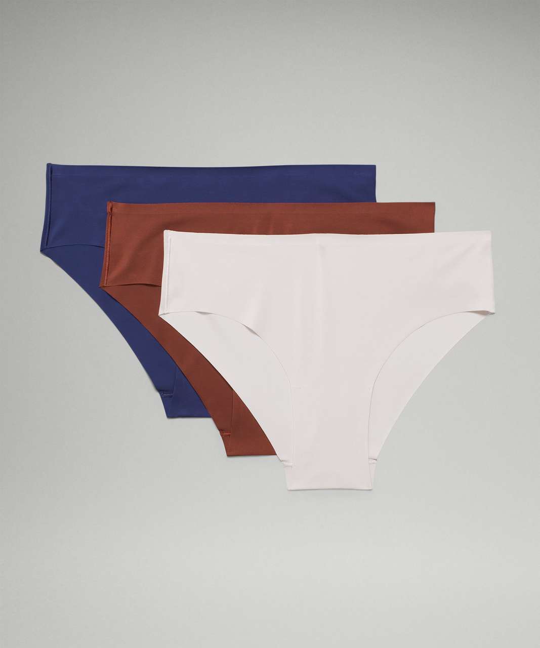 Lululemon InvisiWear Mid-Rise Cheeky Bikini Underwear 3 Pack - Night Sea / Chrome / Date Brown