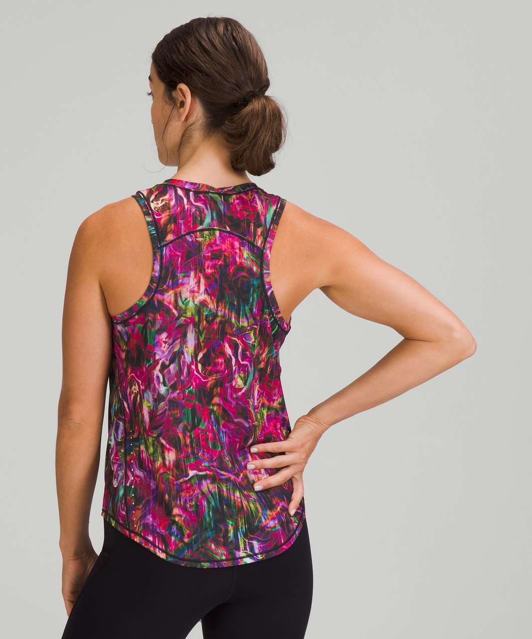 Lululemon High Neck Running and Training Tank Top - Hyper Flow Pink Multi