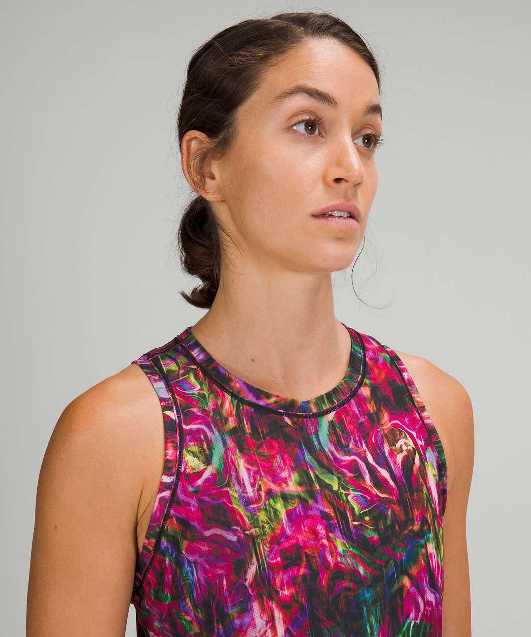 Lululemon High Neck Running and Training Tank Top - Hyper Flow Pink Multi -  lulu fanatics