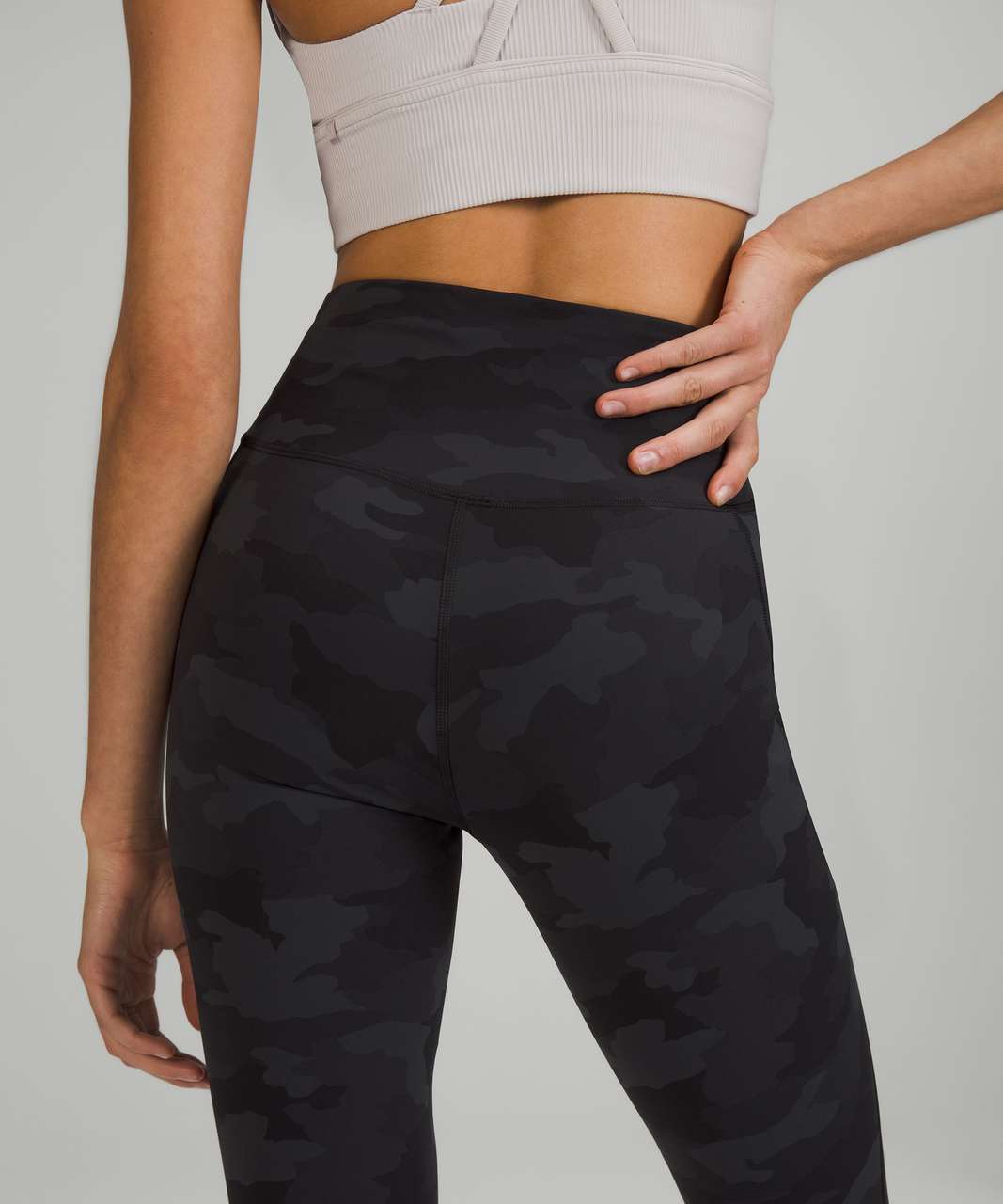 LULULEMON ALIGN PANTS 25 28 HIGH RISE CAMO DEEP COAL Nulux