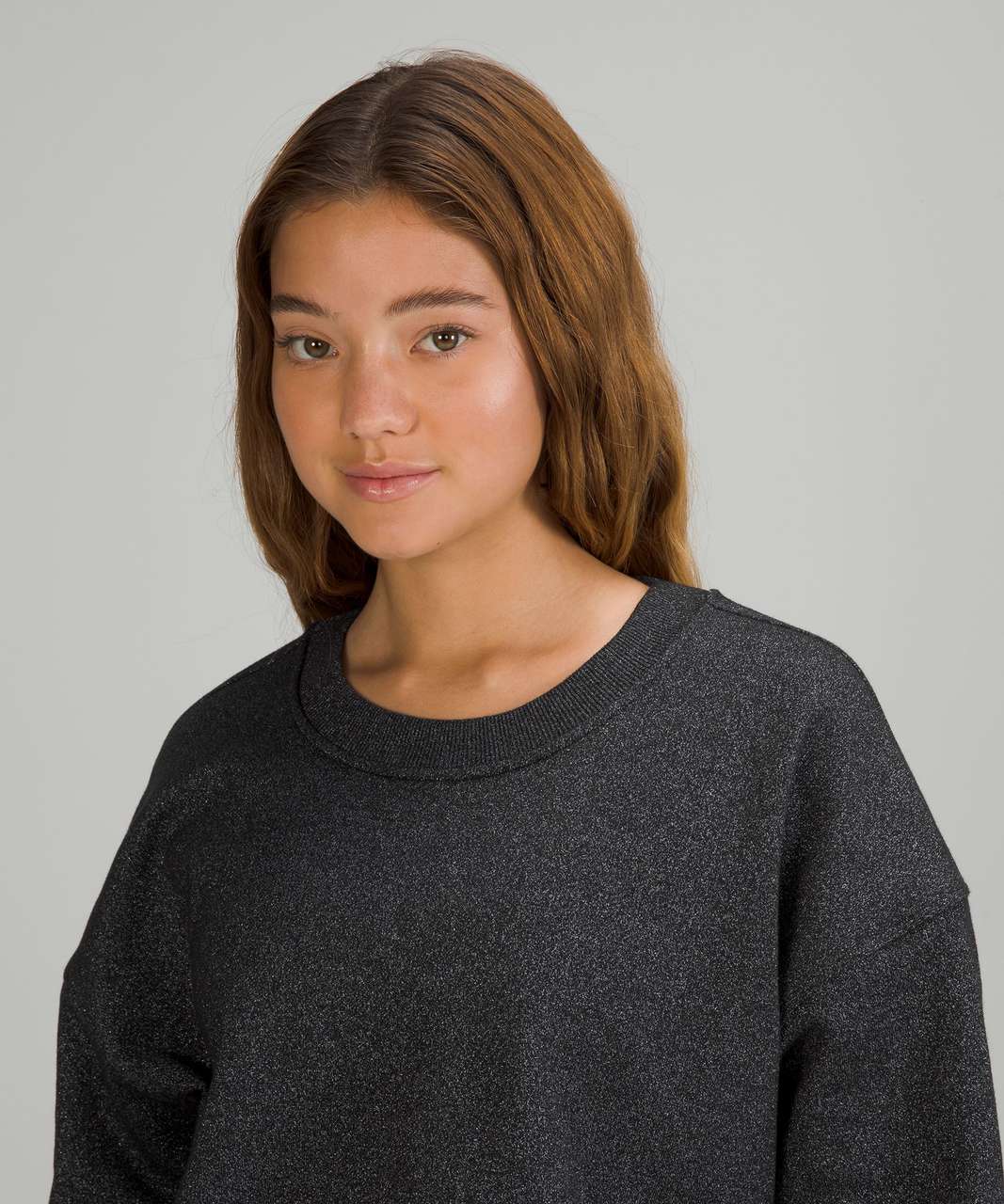 Lululemon Perfectly Oversized Cropped Crew *Spark - Black