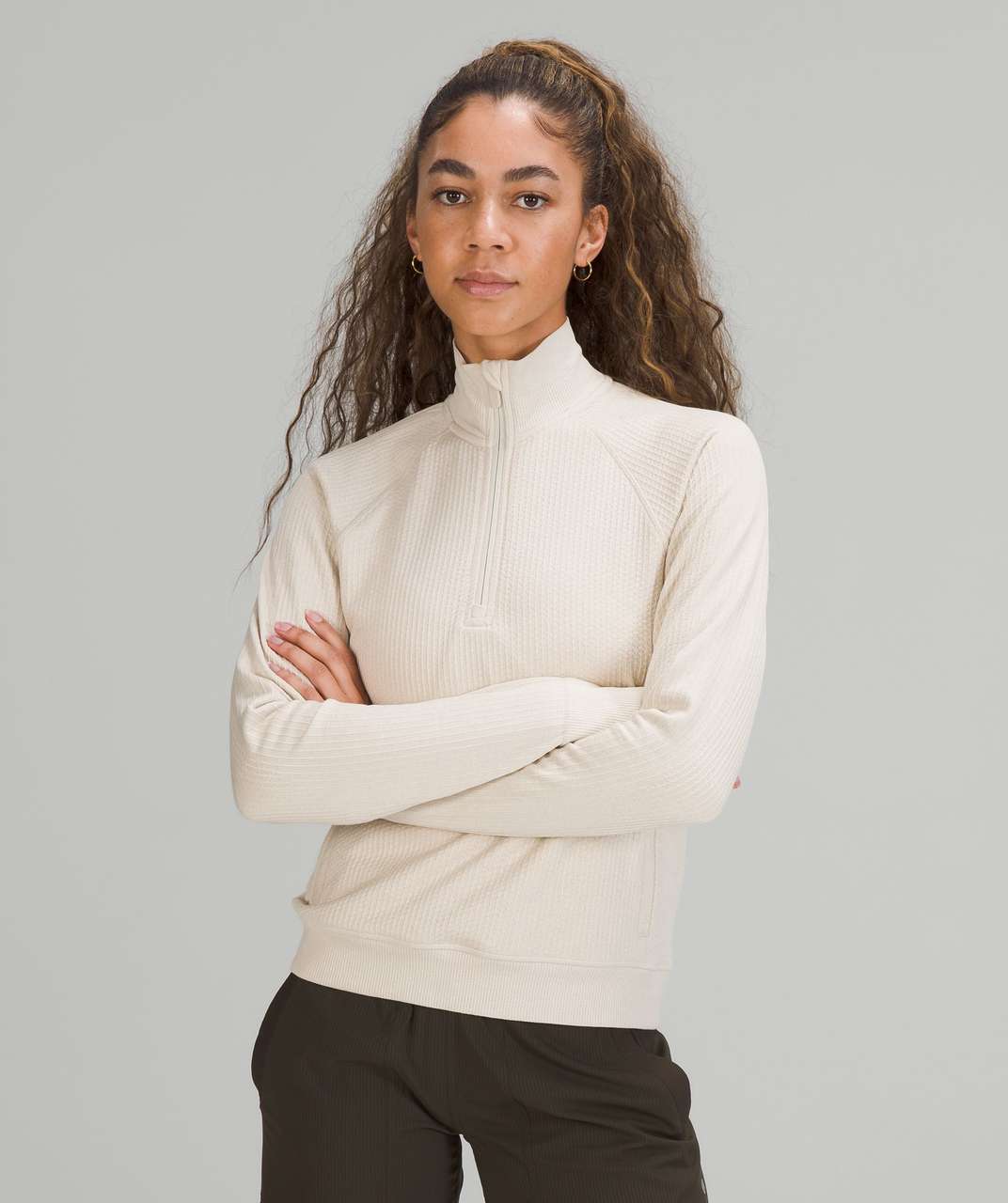 Lululemon Engineered Warmth Half-Zip - Natural Ivory / Natural Ivory