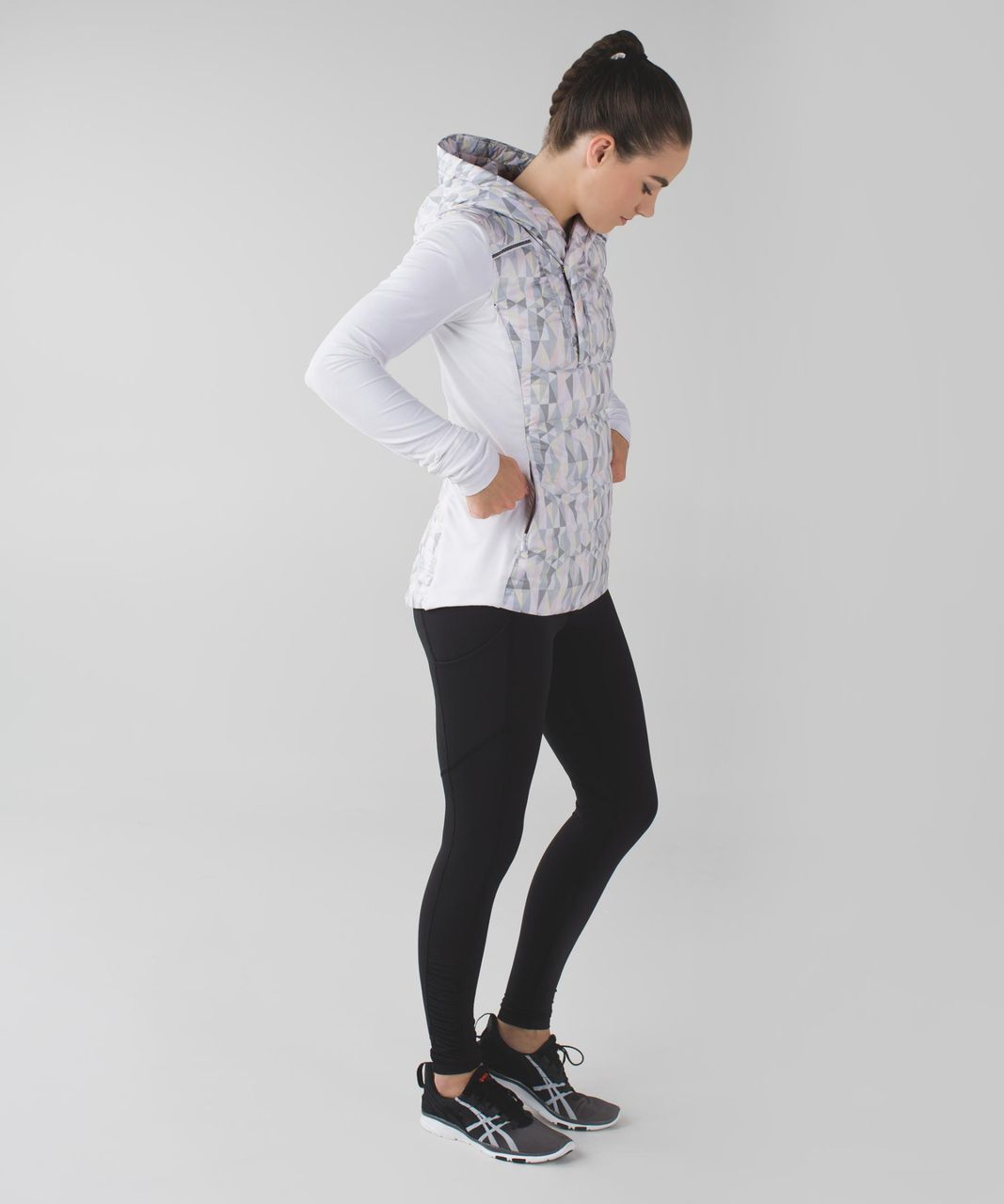 Lululemon Fluff Off Pullover - Stained Glass Love White Neutral Blush /  Tonka Stripe Heathered Slate White - lulu fanatics