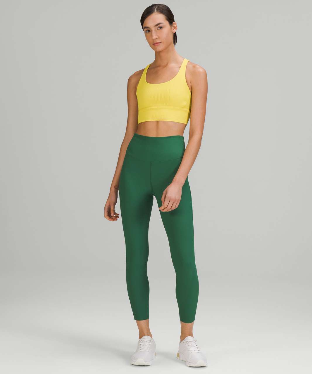 Lululemon Base Pace High-Rise Tight 23" *Ribbed Nulux - Everglade Green