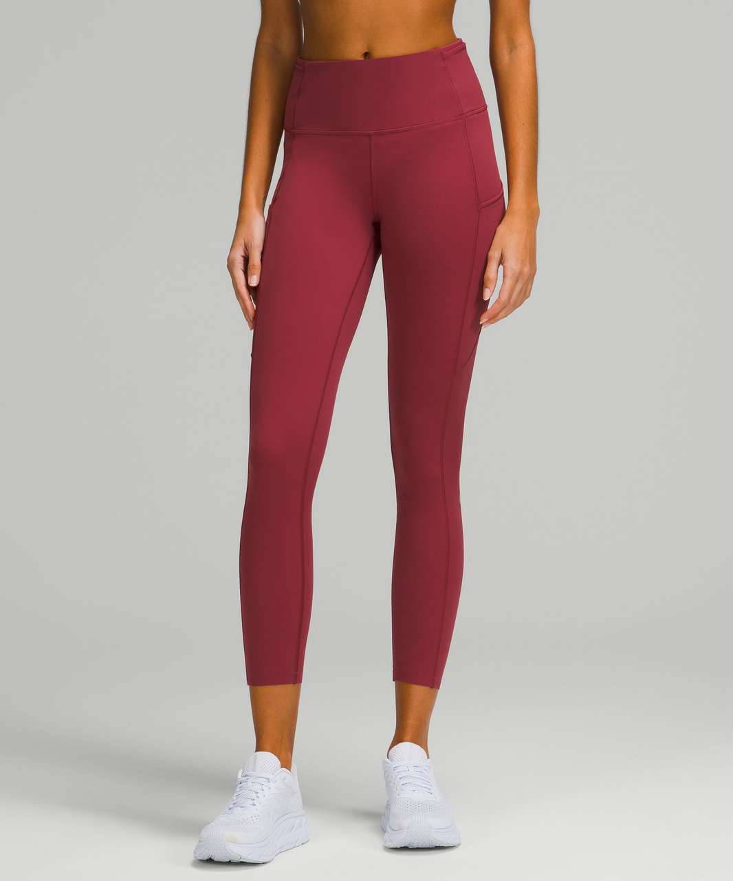 Lululemon Fast and Free High-Rise Tight 25 *Brushed Nulux - Mulled Wine -  lulu fanatics