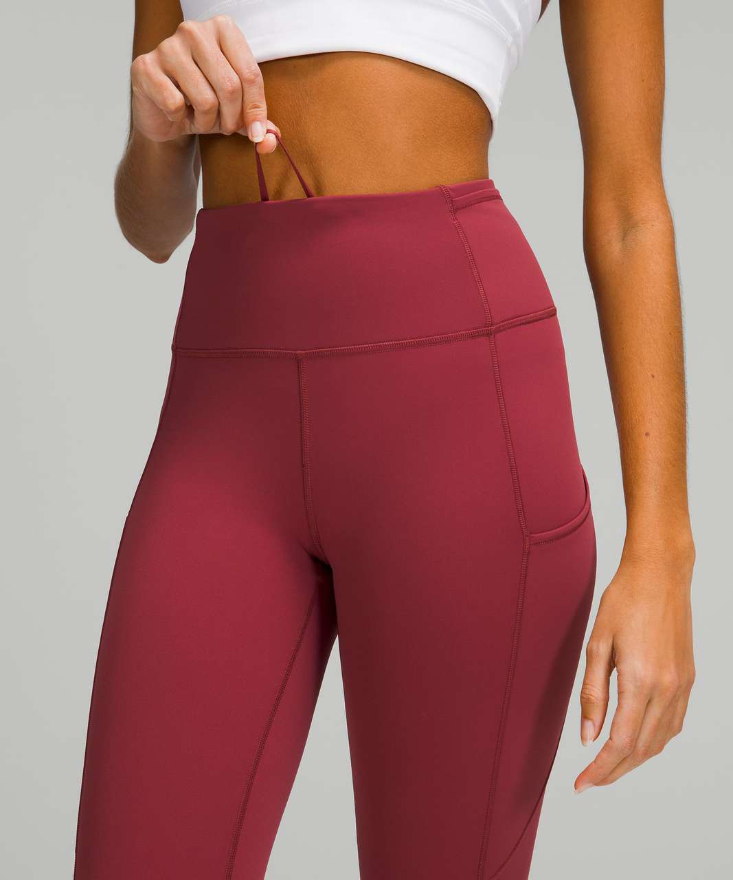 Lululemon Fast and Free High-Rise Tight 25" *Brushed Nulux - Mulled Wine