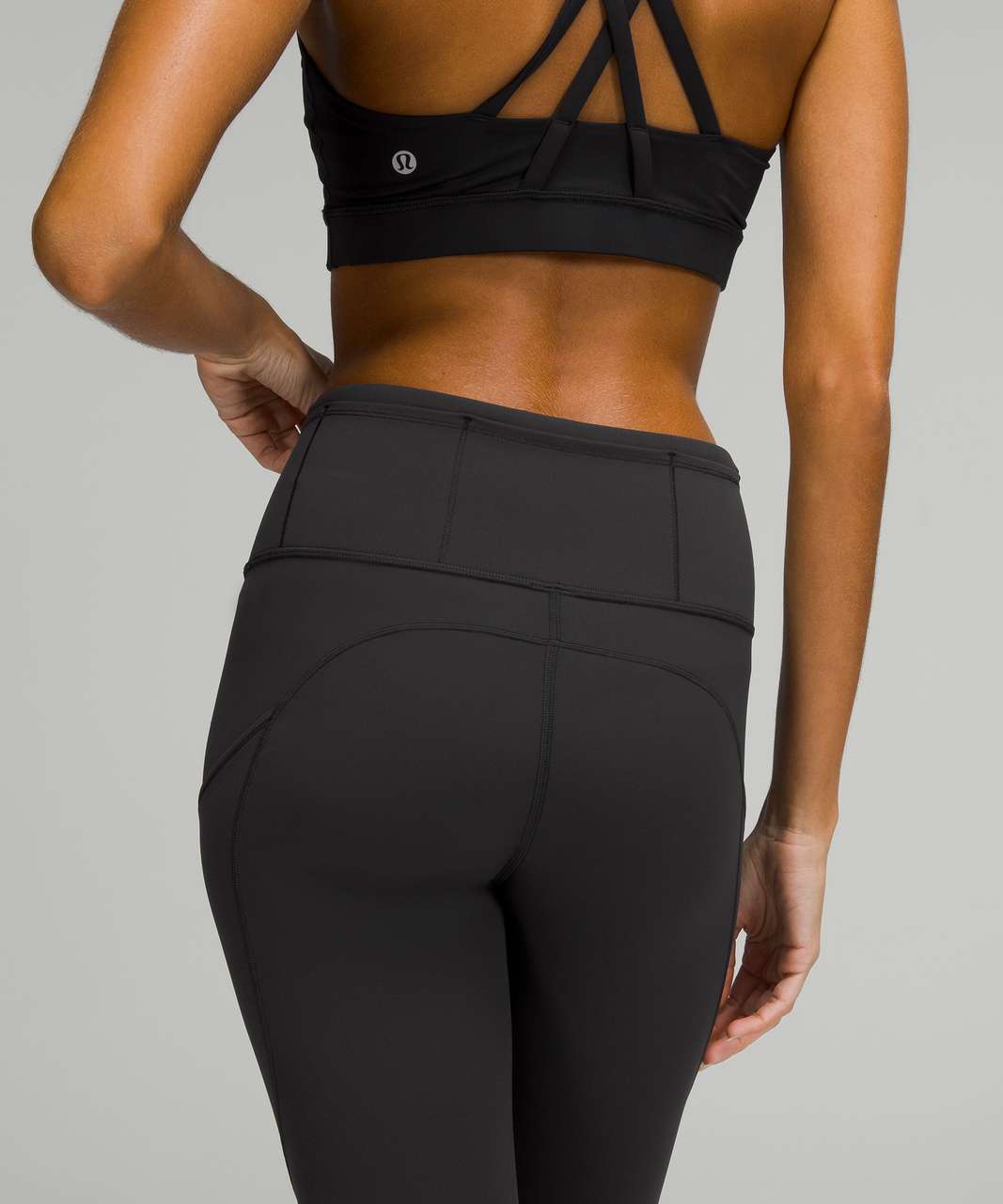 Lululemon Size 6 Black Fast Free High Rise 7/8 Leggings 25 Nulux $128