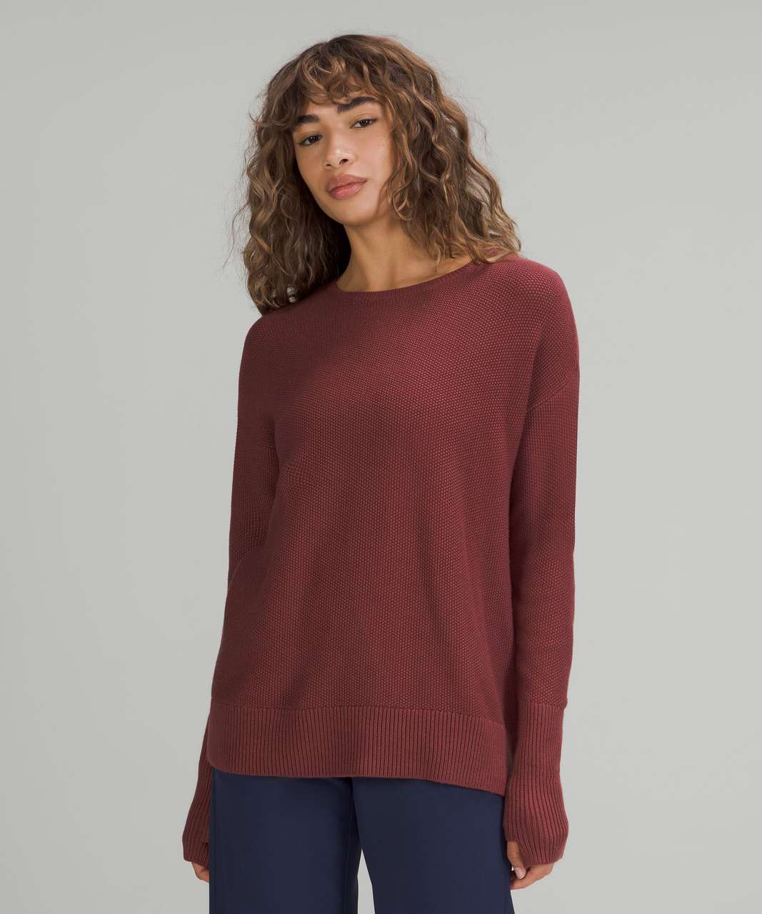 Lululemon Cashlu Crossover Back Sweater - Smoky Red