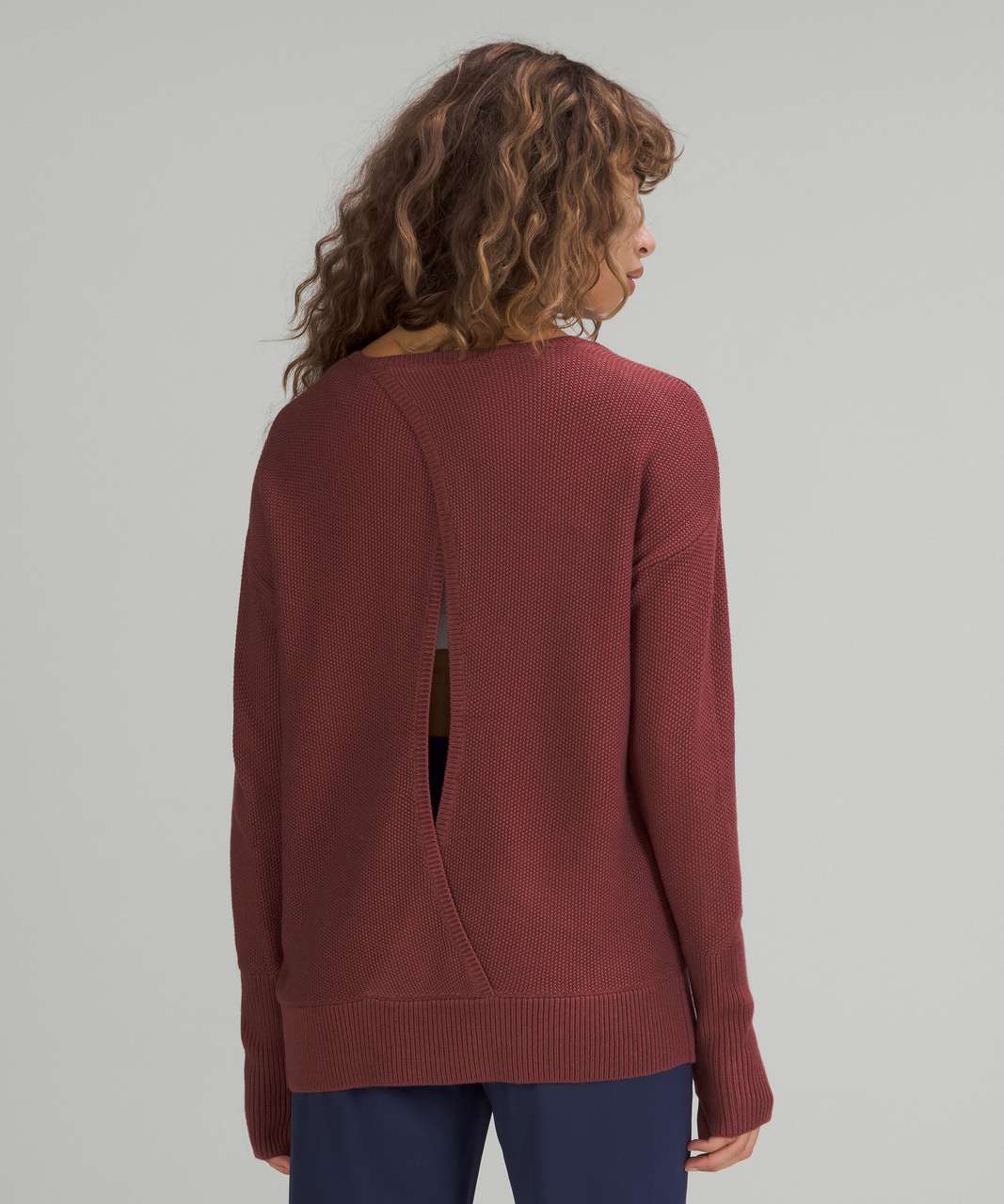 Lululemon Cashlu Crossover Back Sweater - Smoky Red