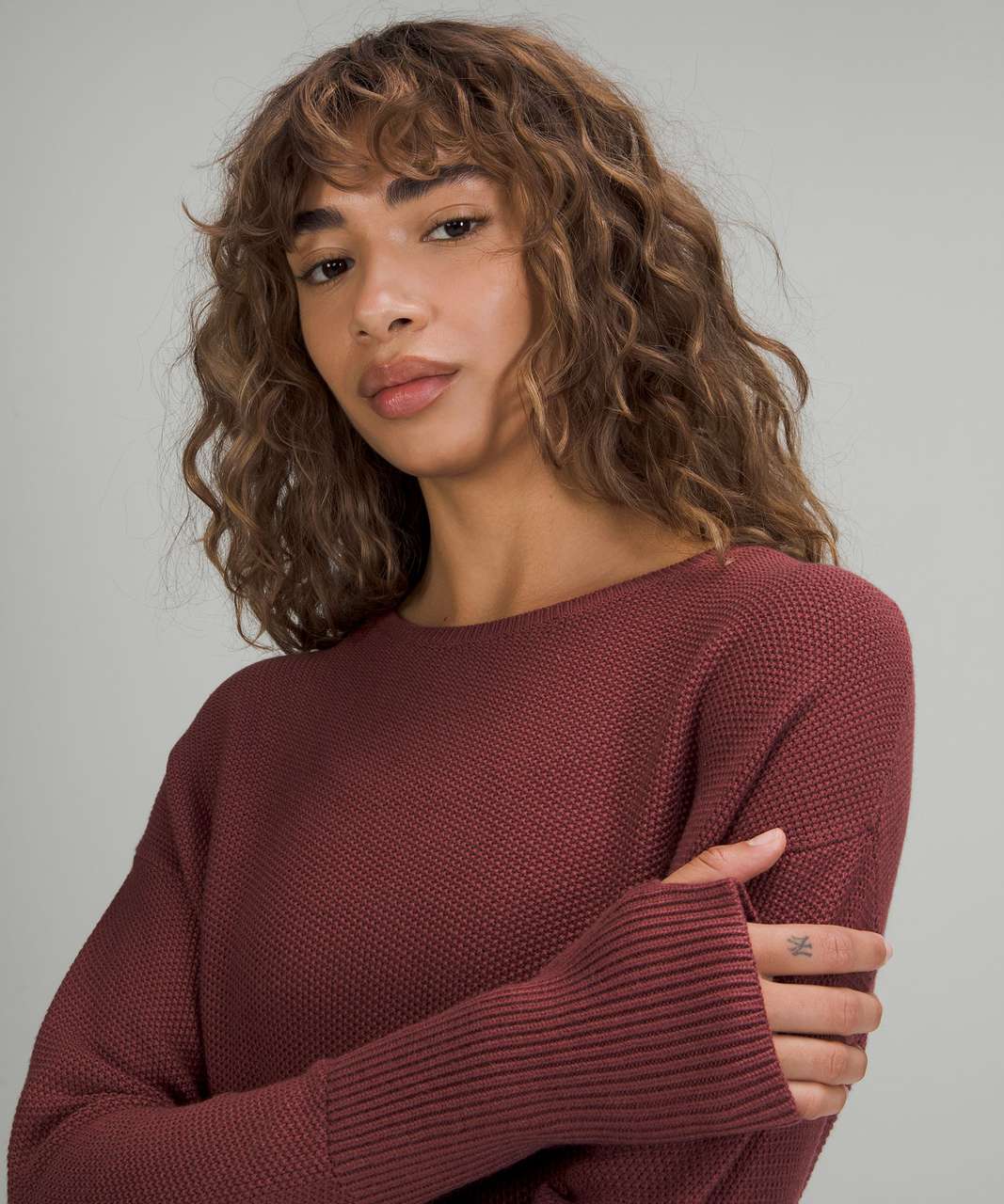 Lululemon Cashlu Crossover Back Sweater - Smoky Red