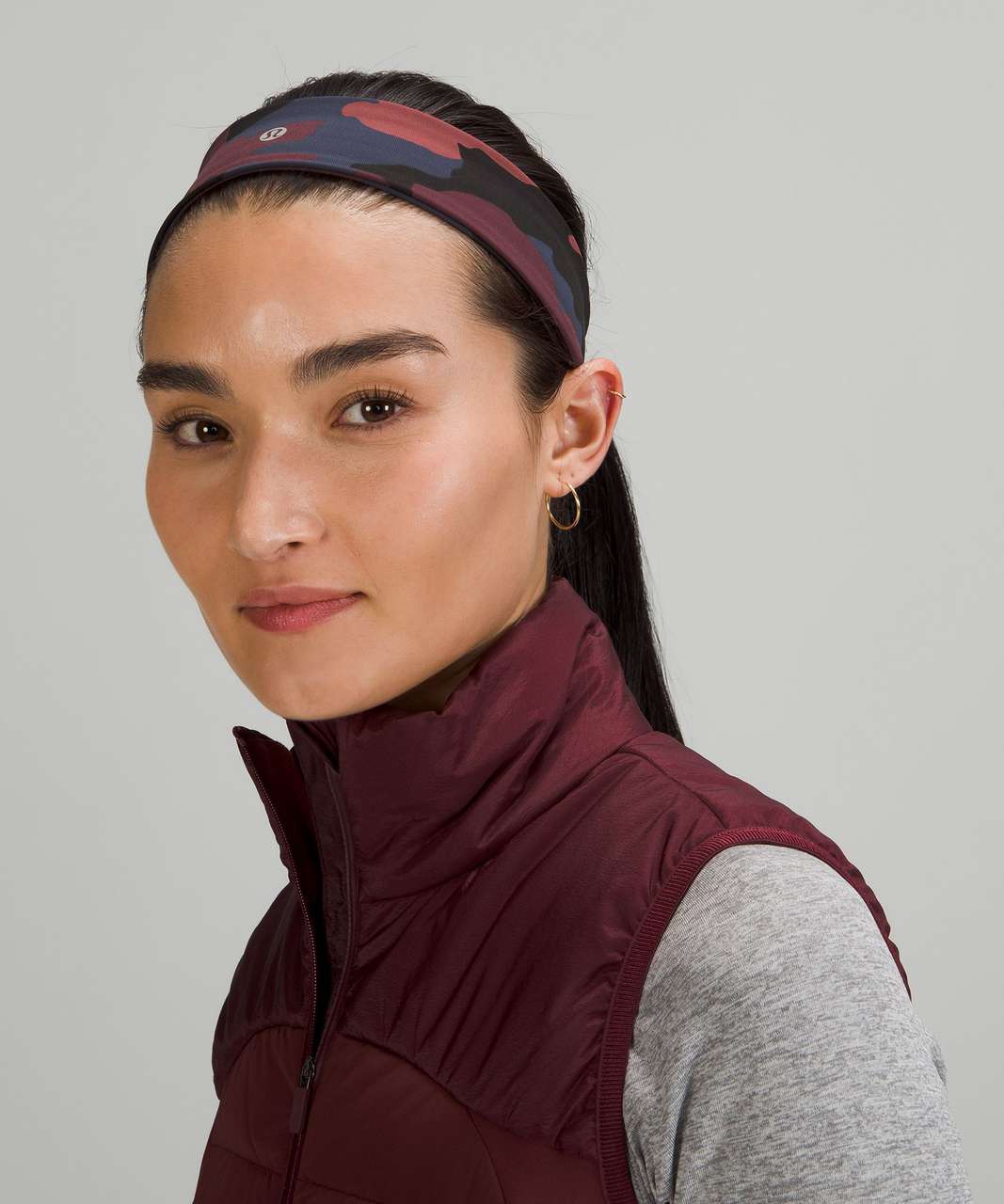 Lululemon Fly Away Tamer Headband *Luxtreme - Heritage 365 Camo Smoky Red Night Sea Multi