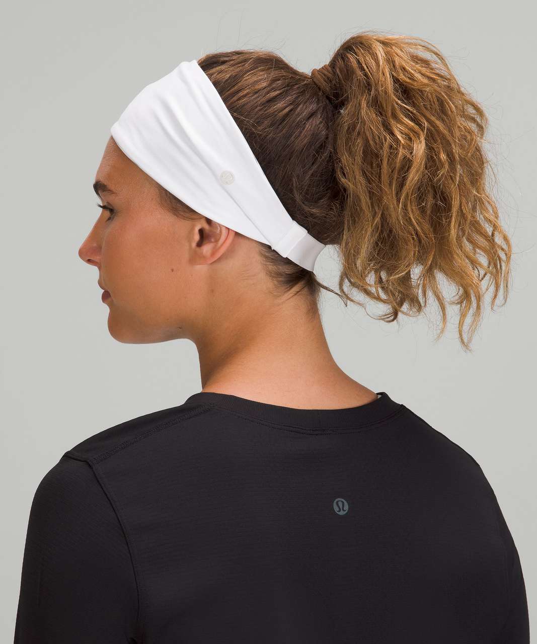 Lululemon Fringe Fighter Headband - Wee Are From Space Nimbus Battleship / White