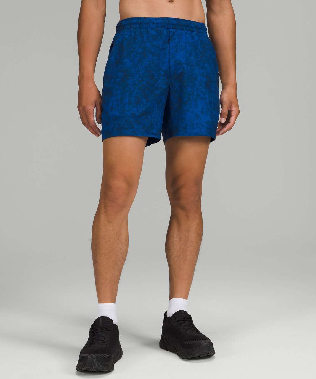 Lululemon Pace Breaker Linerless Short 5 - Gravel Dust Symphony Blue True  Navy - lulu fanatics