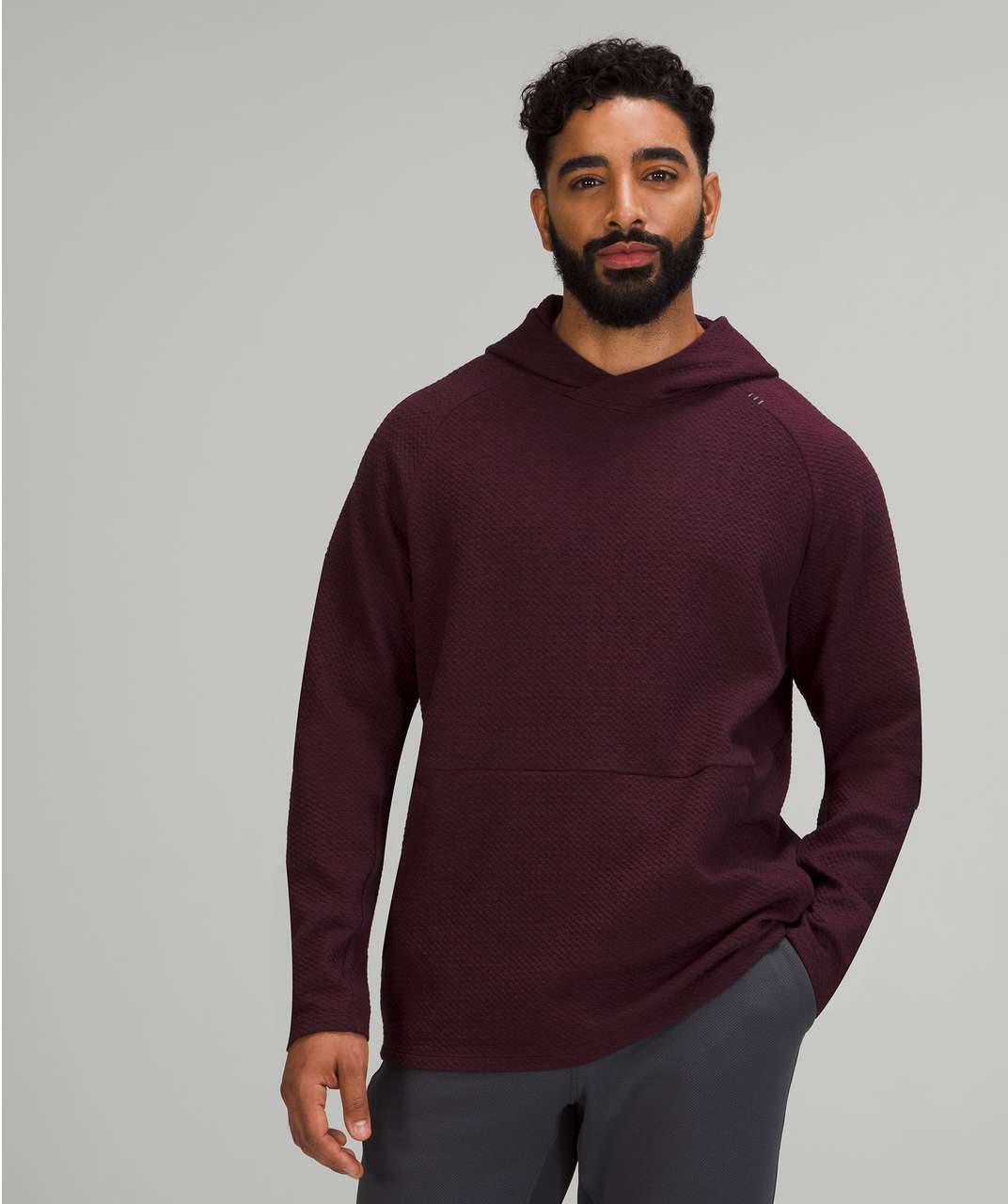 Lululemon At Ease Hoodie - Heathered Cassis / Black - lulu fanatics