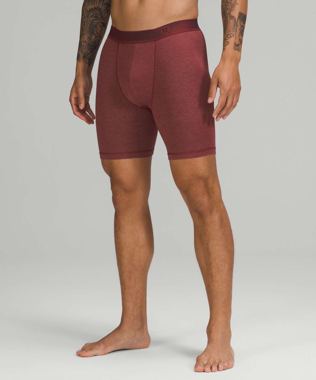 Lululemon Always In Motion Boxer Mesh 7" - Heathered Mulled Wine