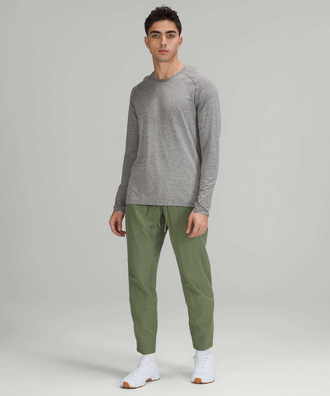 lululemon athletica, Pants, Lululemon Gridliner Fleece Jogger In  Heathered Green Twill