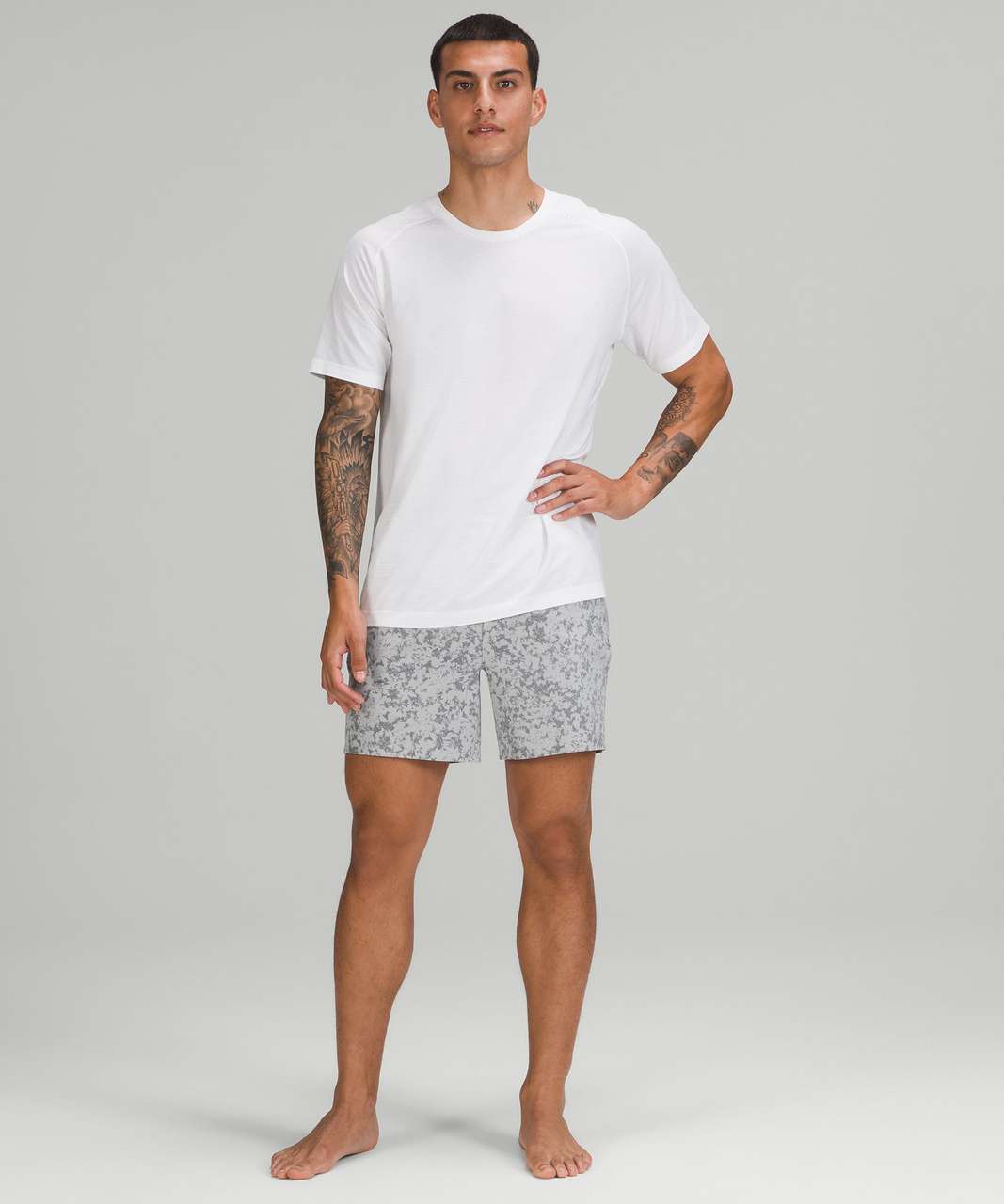 Lululemon Balancer Short 6 *Everlux - Connection Silver Drop Asphalt Grey  - lulu fanatics