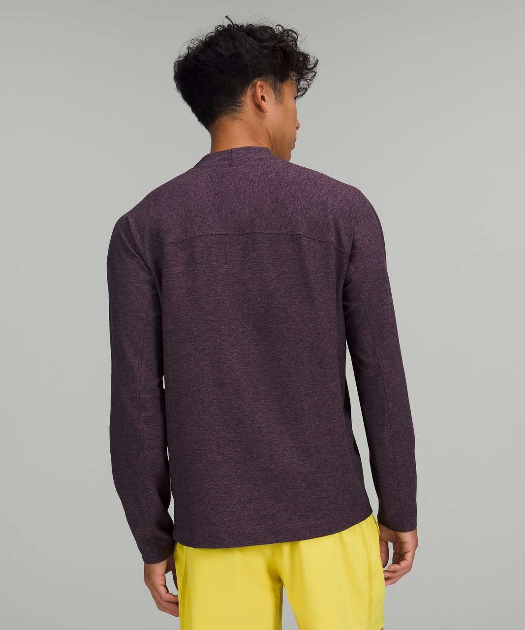 Lululemon Rulu Mock Neck Long Sleeve Shirt - Heathered Arctic Plum