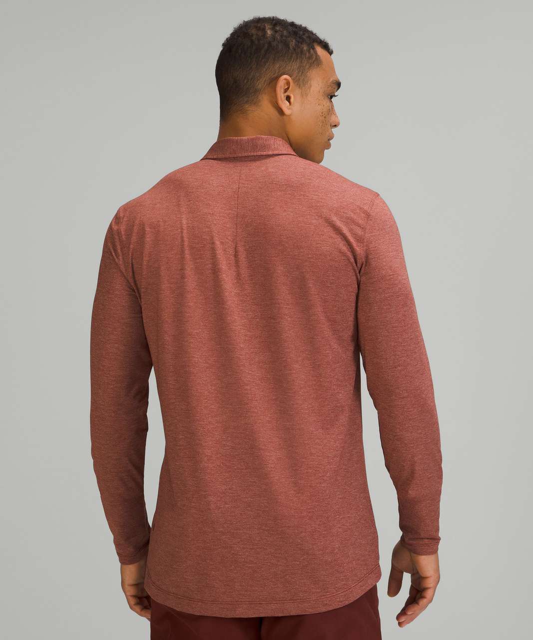 Lululemon Evolution Long Sleeve Polo Shirt - Heathered Date Brown