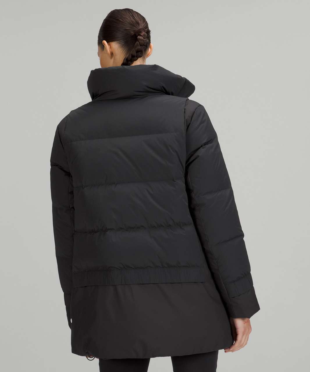 lululemon athletica Down-filled Long Puffer Jacket in Black