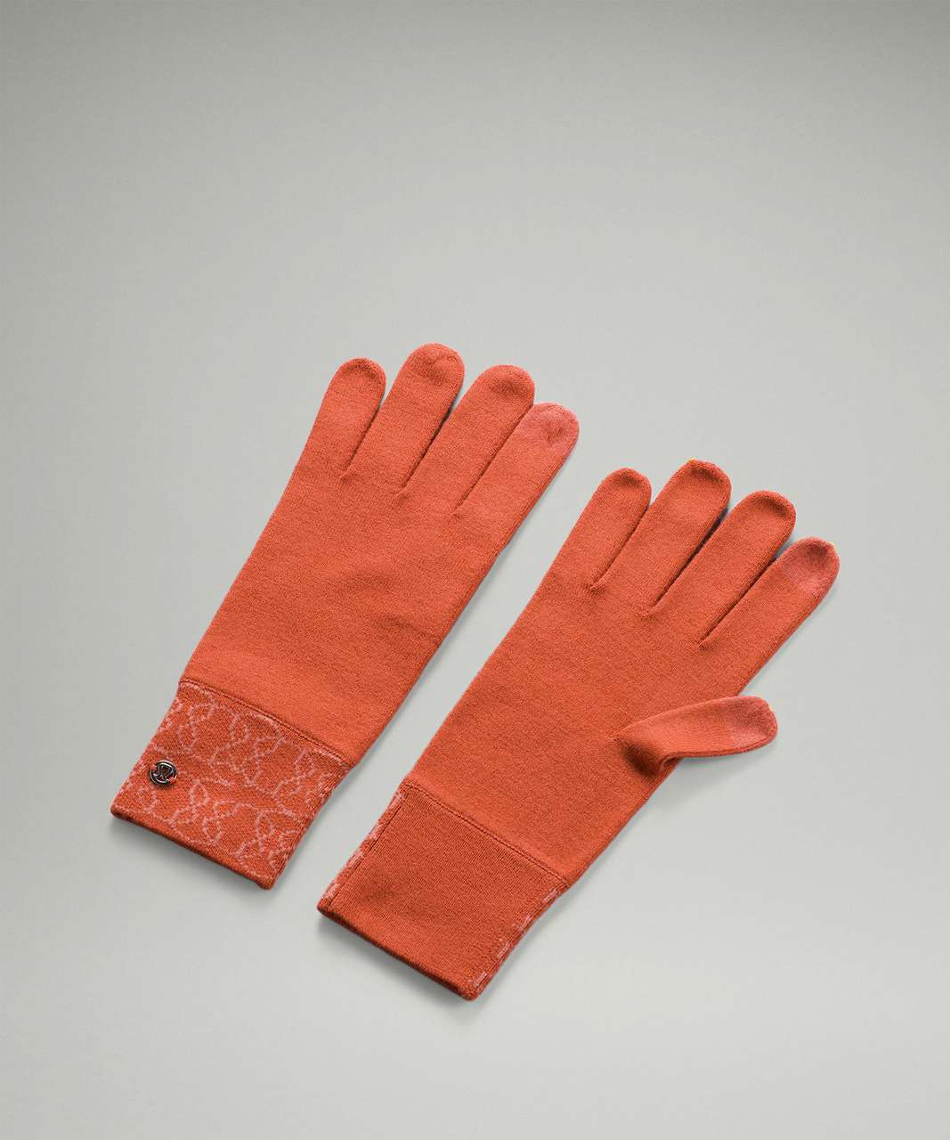 Lululemon Warm Revelation Logo Gloves - Canyon Orange / Pink Savannah