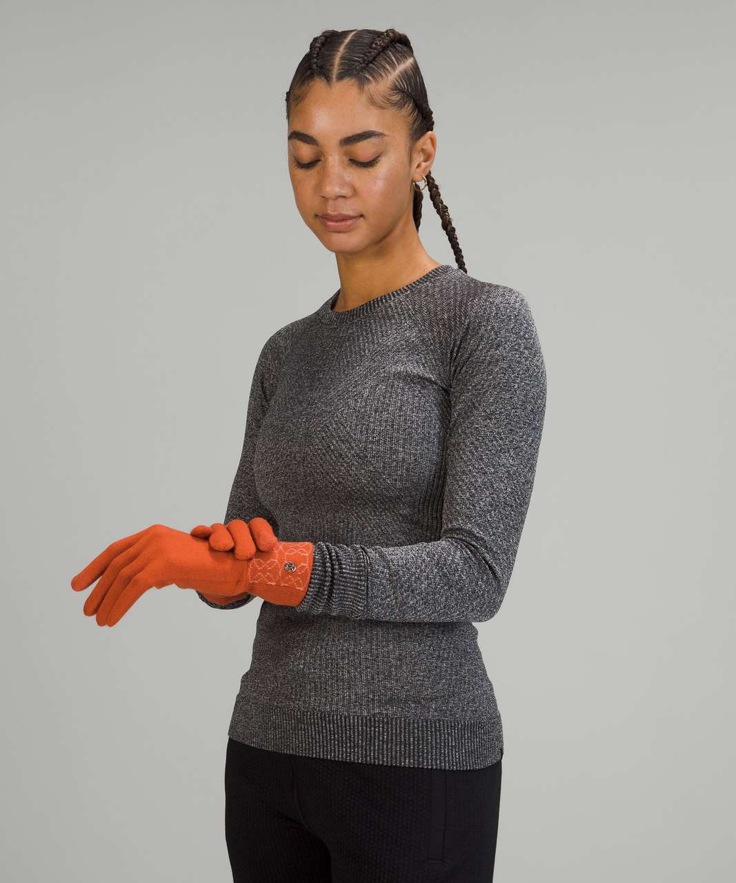 Lululemon Warm Revelation Logo Gloves - Canyon Orange / Pink Savannah