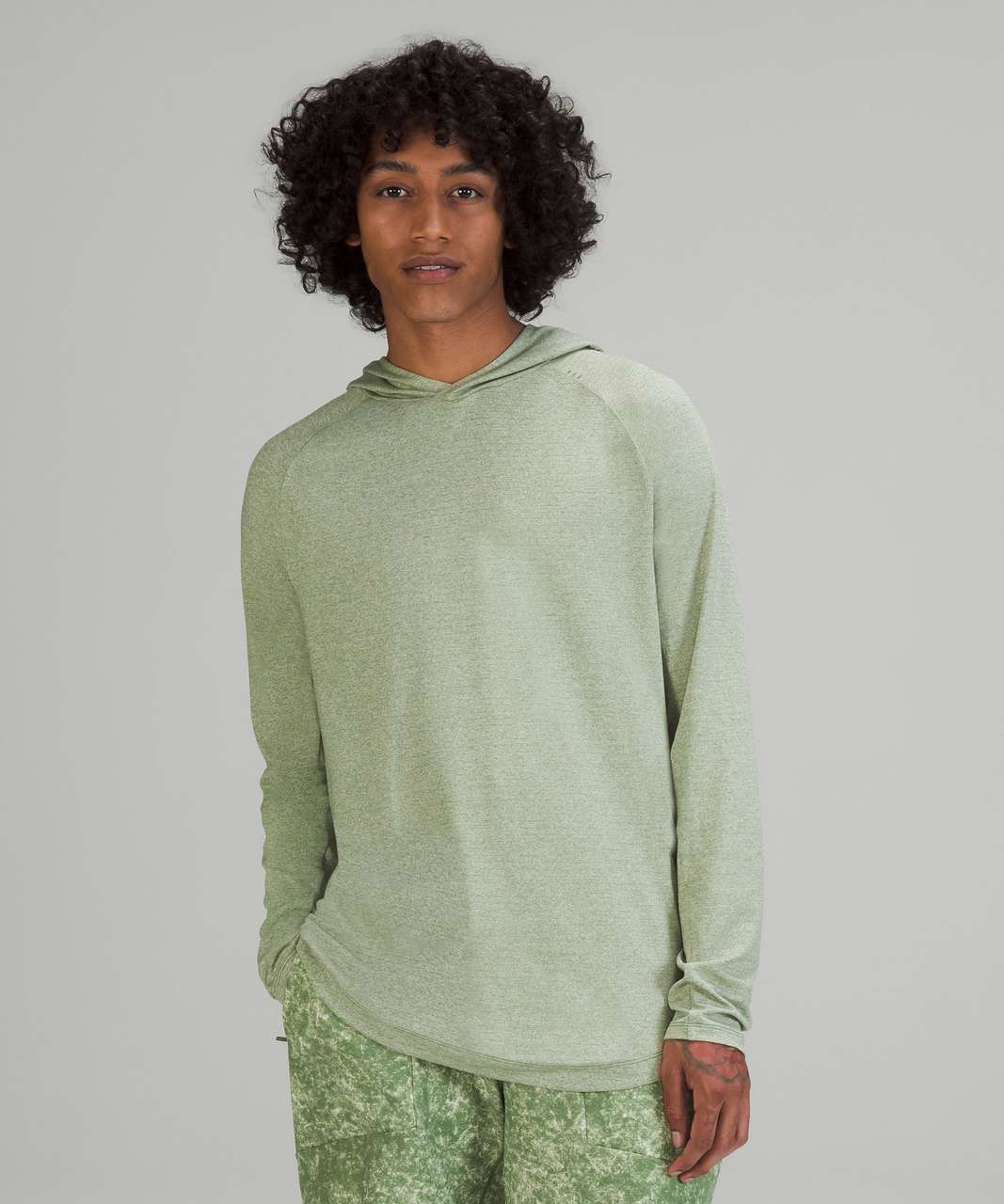 Lululemon City Sweat Pullover Hoodie Men's L Heather Emerald Green  Athletica