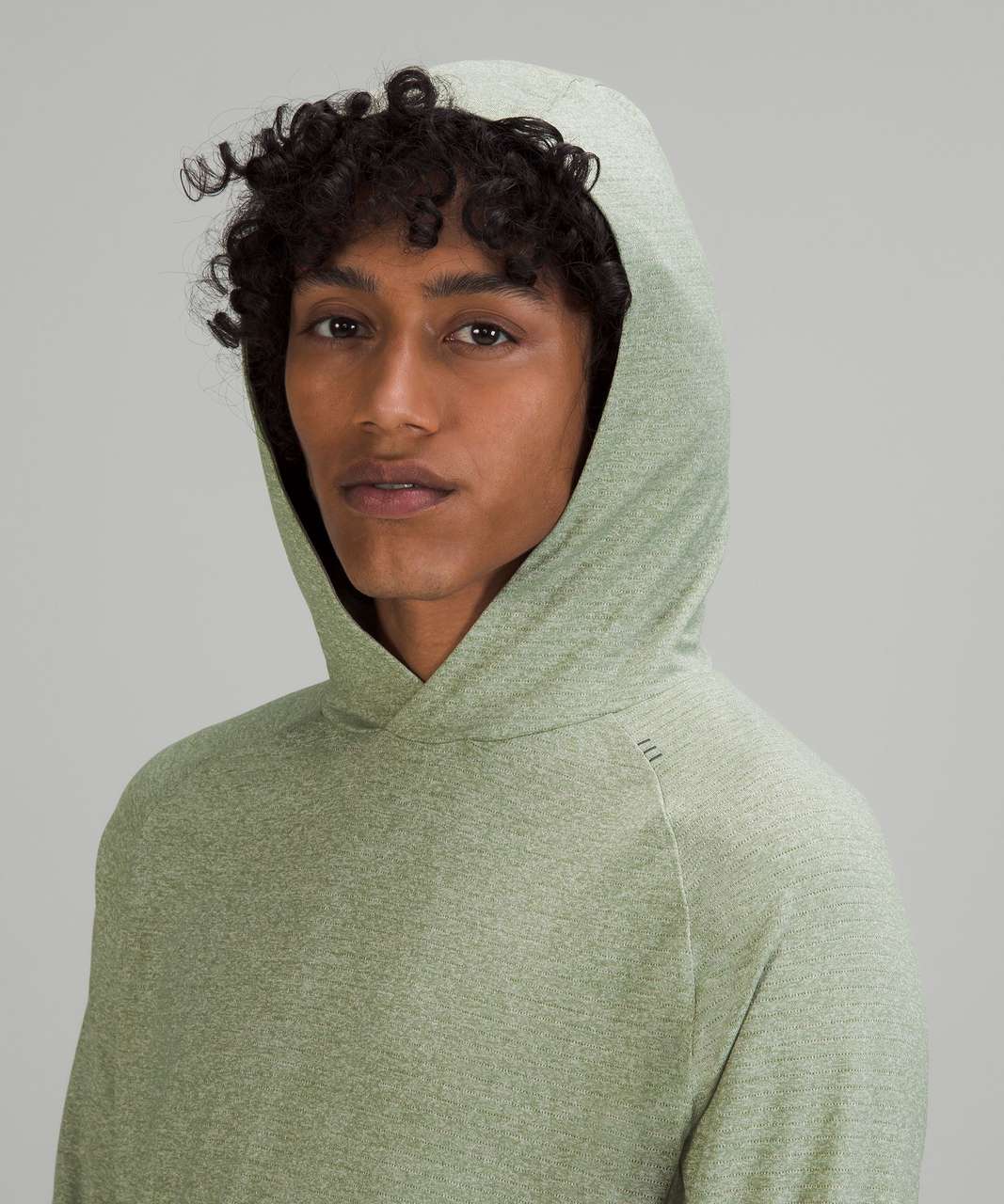 Lululemon Drysense Training Hoodie - Green Twill / White