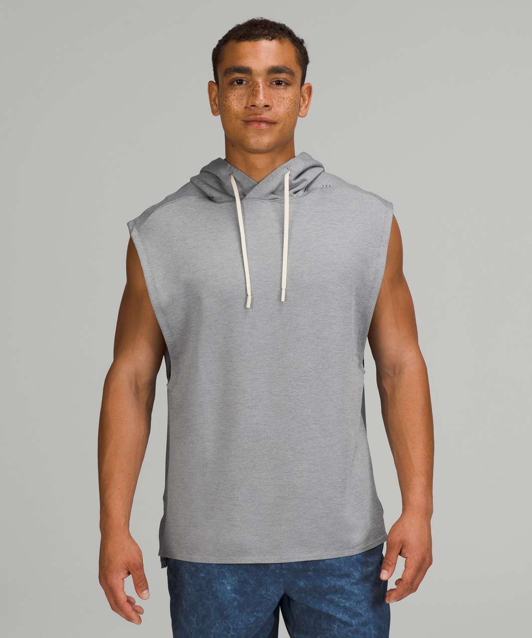 Lululemon Breaking Bounds Sleeveless Hoodie - Heathered White Opal / Rhino Grey