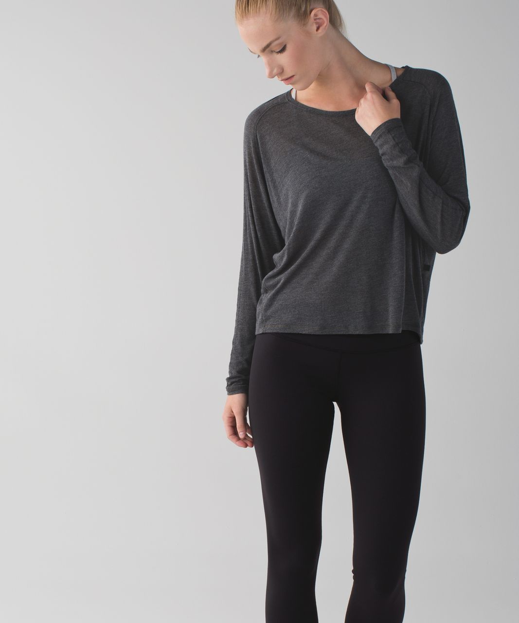 Lululemon Groove Pant II (Roll Down - Tall) - Heathered Black