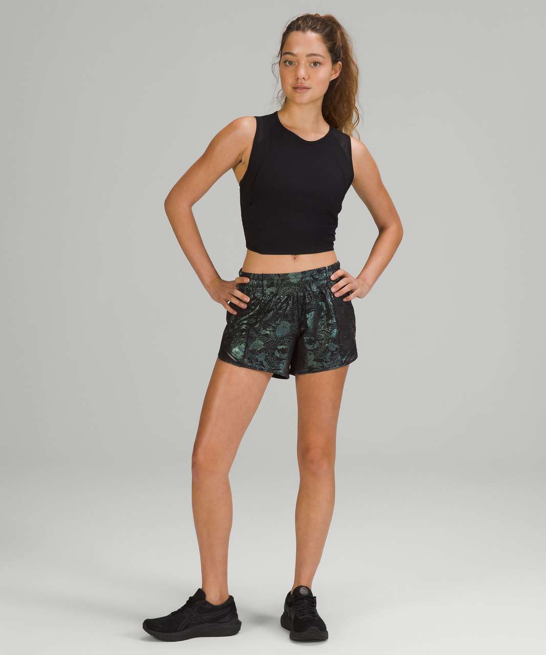 Lululemon Athletica Hotty Hot Short Low-Rise 4in Long (Black,10,Numeric_10)