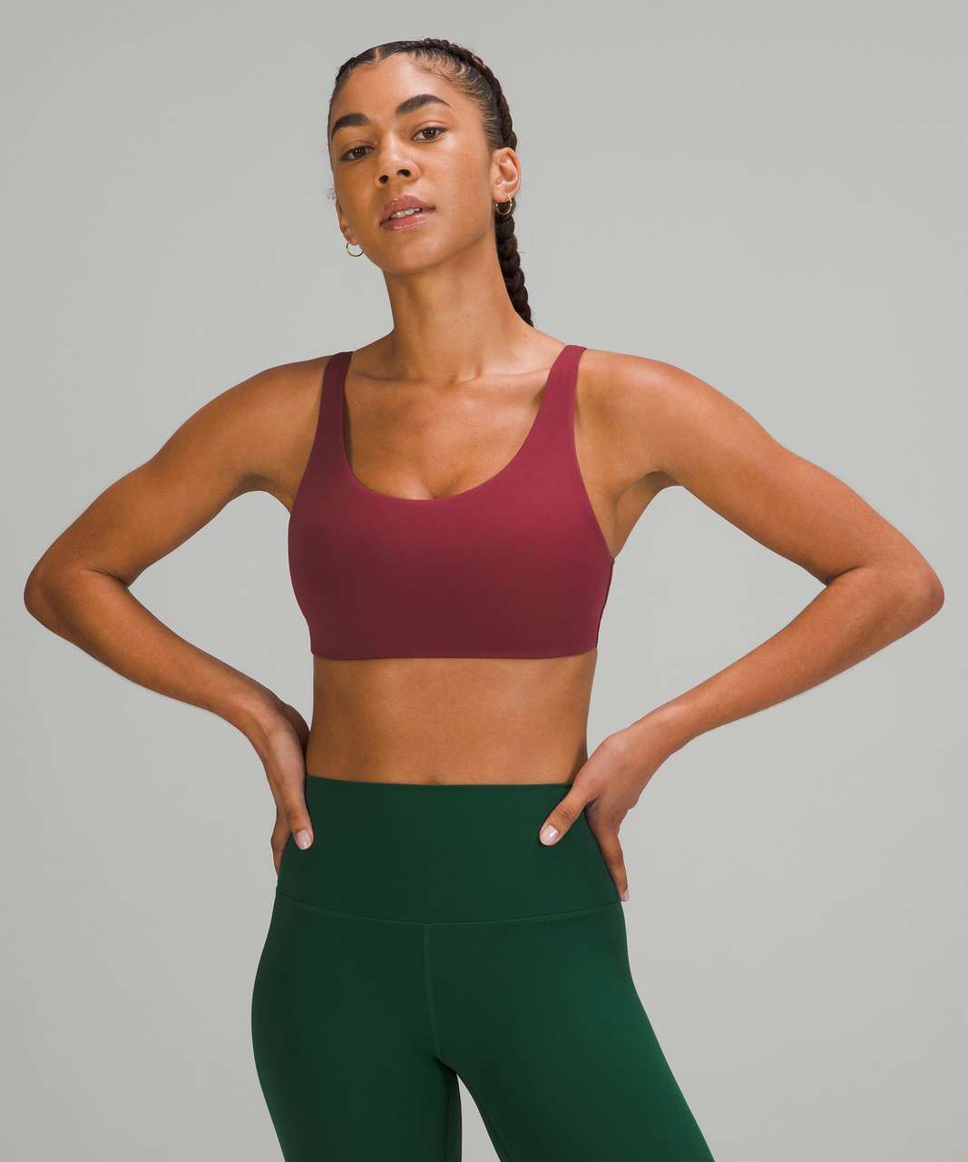 Lululemon In Alignment Straight-Strap Bra *Light Support, C/D Cup - Mulled Wine