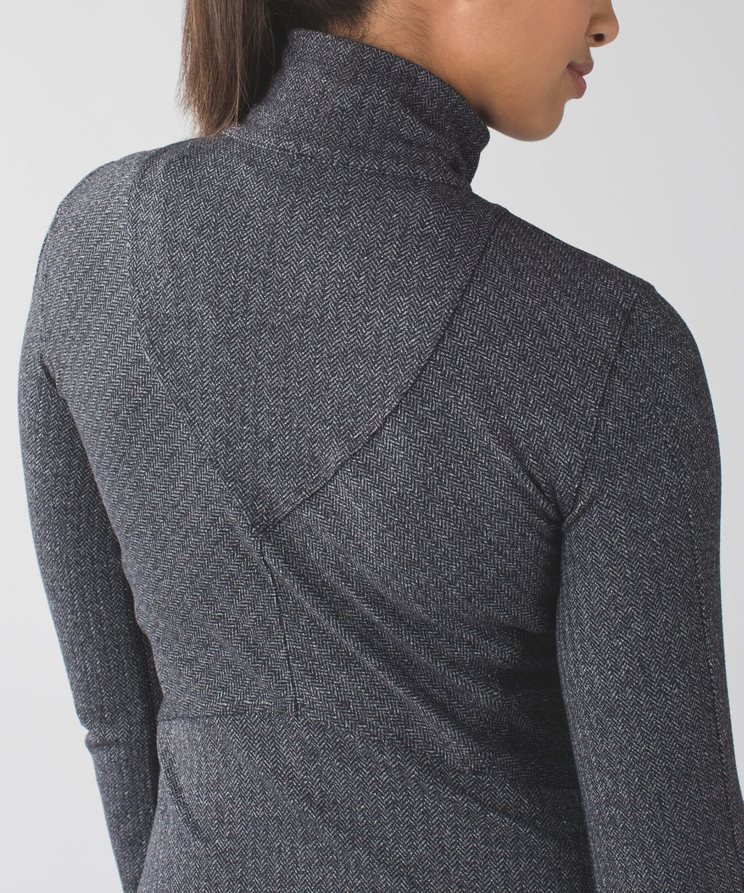 Lululemon Kanto Catch Me 1/2 Zip - Heathered Herringbone Heathered Black  Black - lulu fanatics