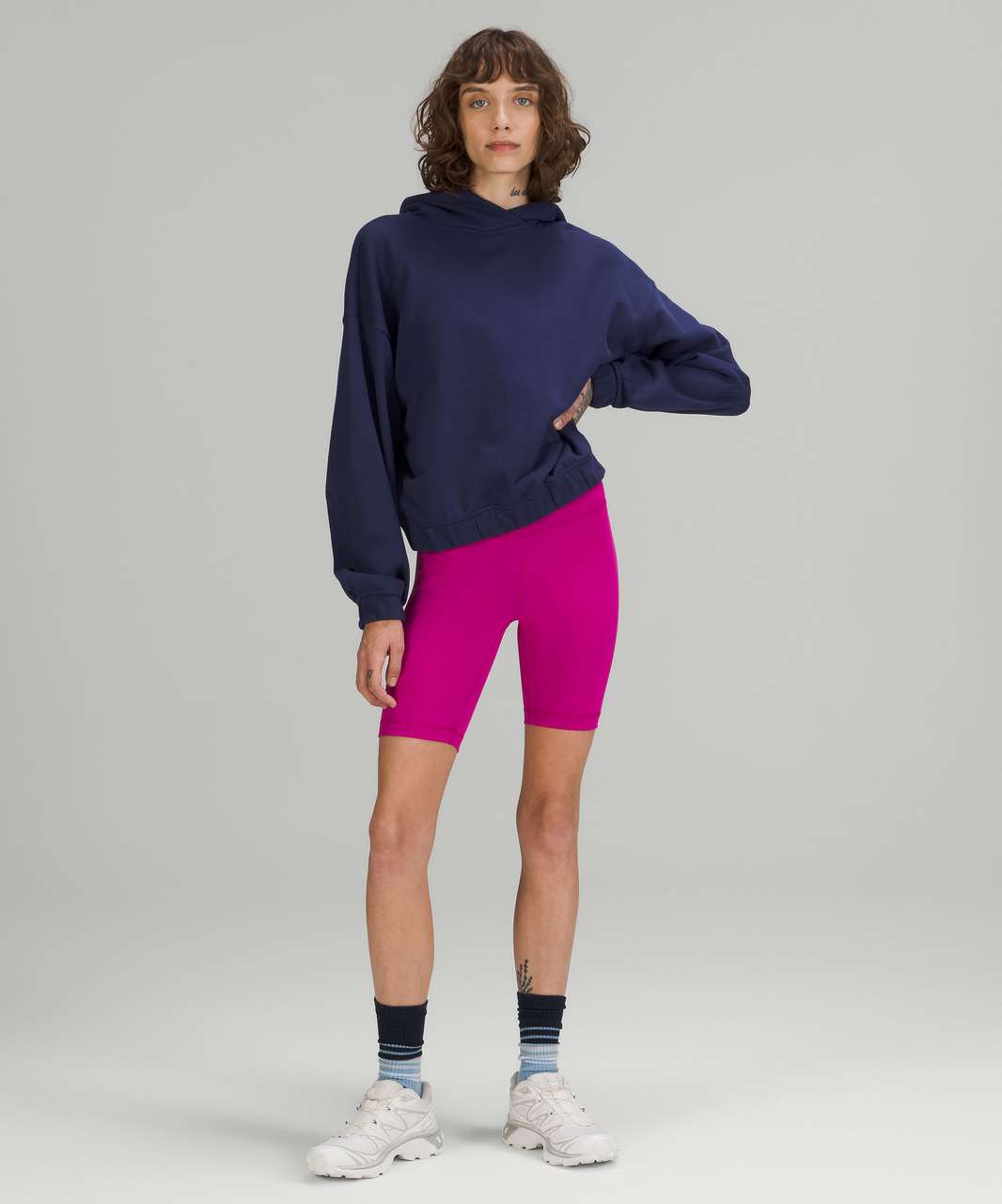 Lululemon Relaxed Cropped Hoodie - Night Sea - lulu fanatics