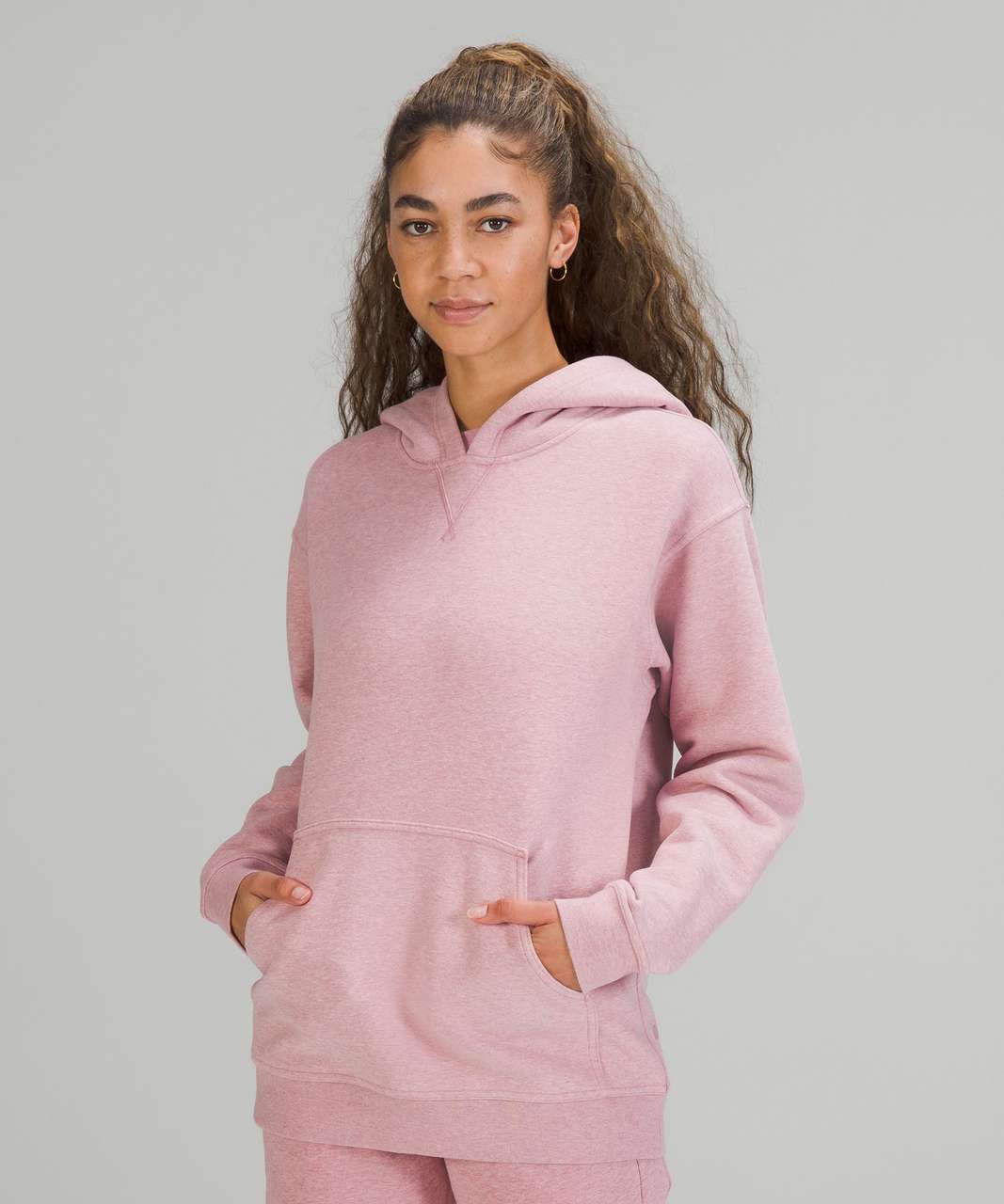 Lululemon Shift Stitch Hoodie - Heathered Pink Blossom - lulu fanatics