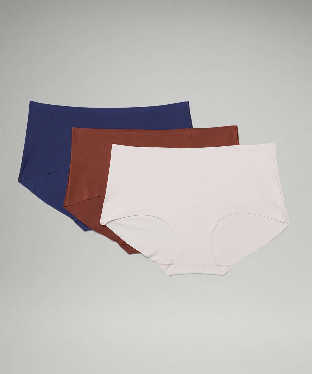 Lululemon InvisiWear Mid-Rise Boyshort Underwear 3 Pack - Night Sea /  Chrome / Date Brown - lulu fanatics