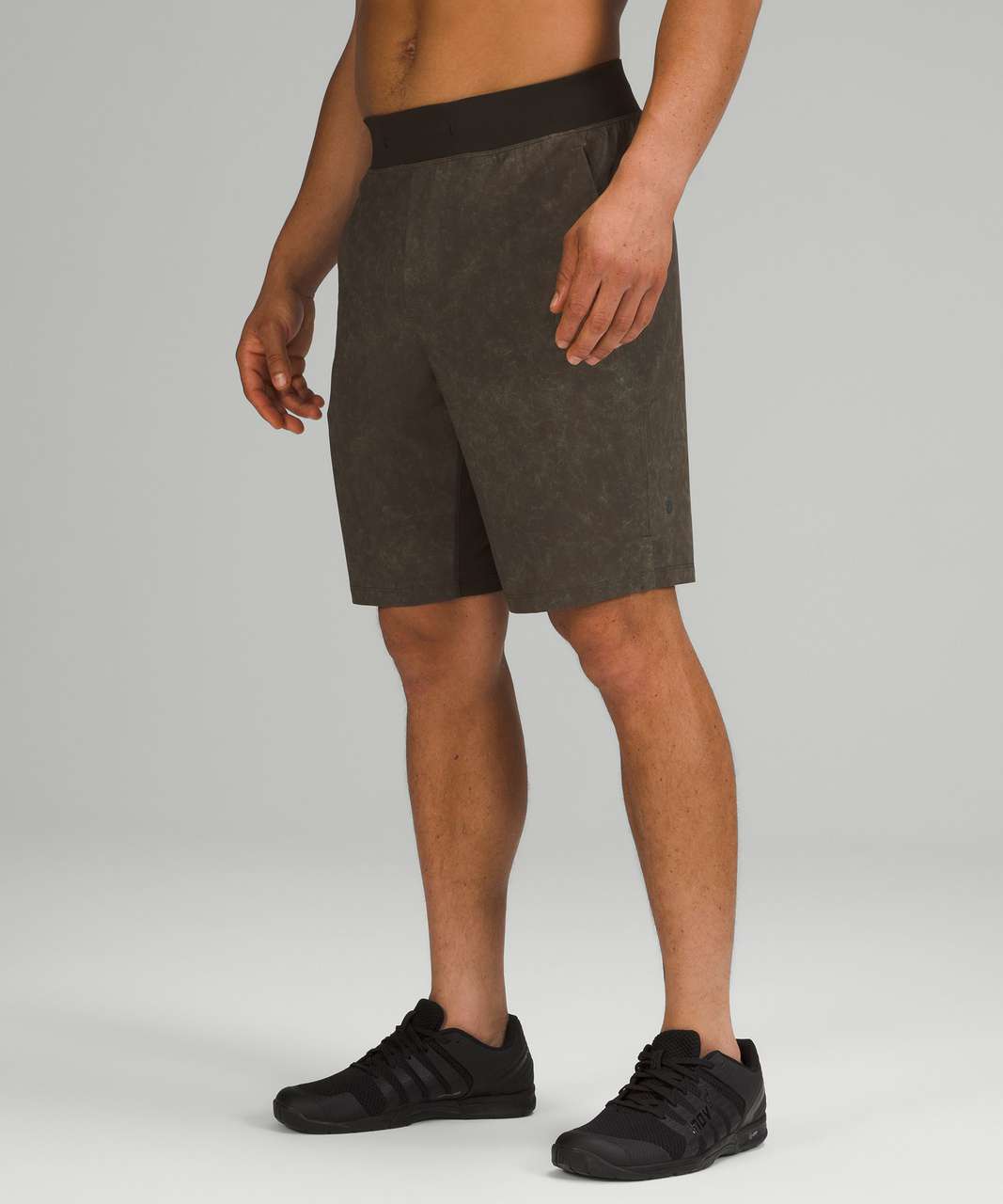 Lululemon T.H.E. Linerless Short 9" - Gravel Dust Dark Olive Multi