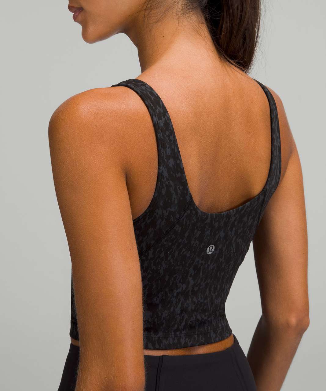 Lululemon Align Tank In Black Lulu Logo Print All Over Size US/20 UK/24