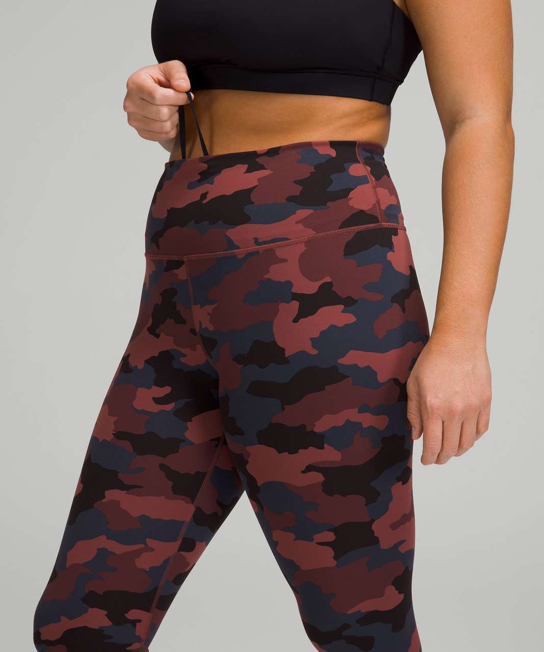 Lululemon Wunder Train Tight 25 Size 0 Heritage Camo Smoky Red Night Sea  54760