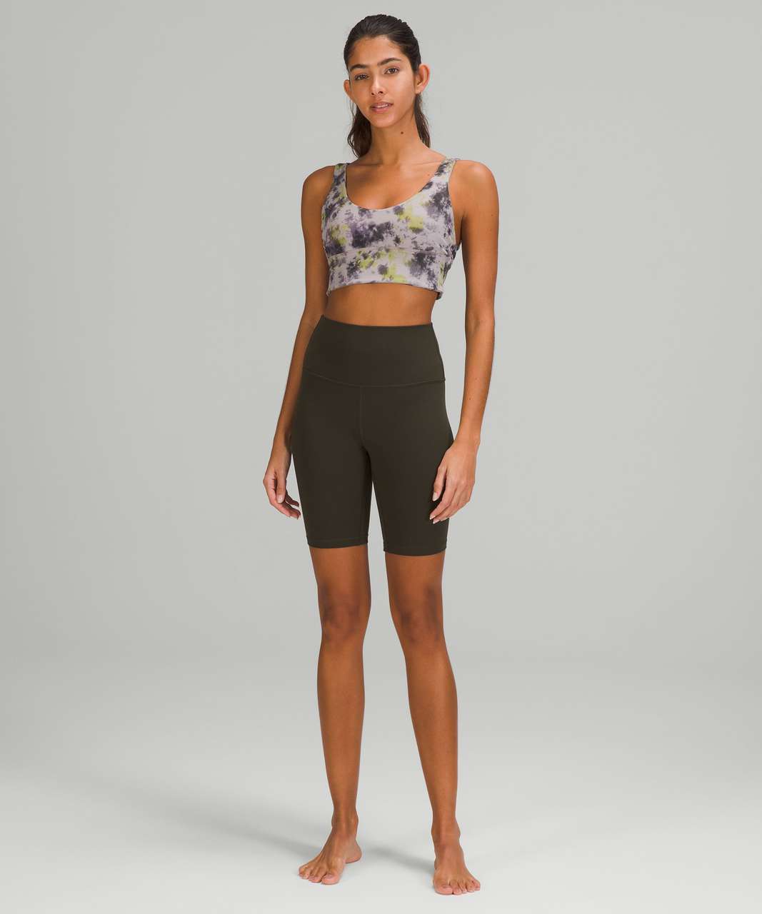 Lululemon Align Bra Shine *Light Support, A/B Cup - Diamond Dye Misty Shell  Cacao Diffuse Dot Foil / Cacao - lulu fanatics