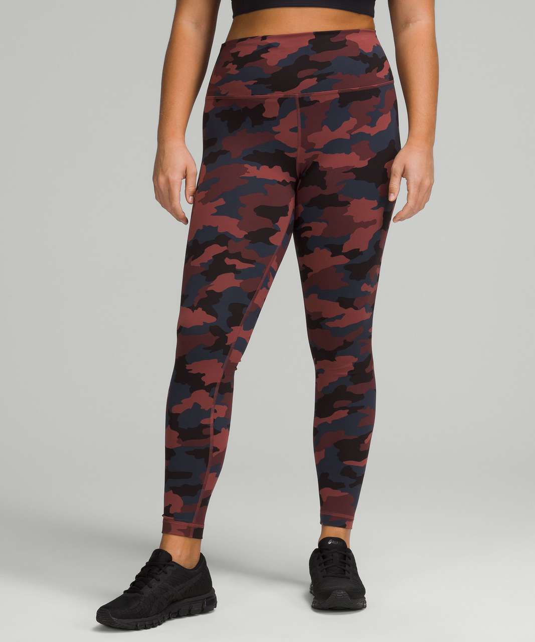 Lululemon Wunder Train Tight 25 Size 0 Heritage Camo Smoky Red