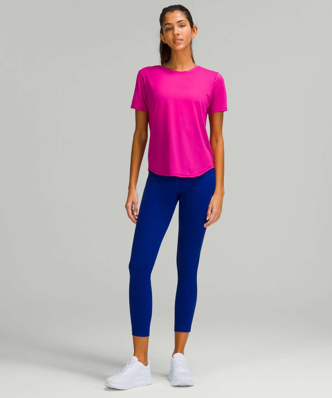 Lululemon High Neck Running and Training T-Shirt - Ripened Raspberry