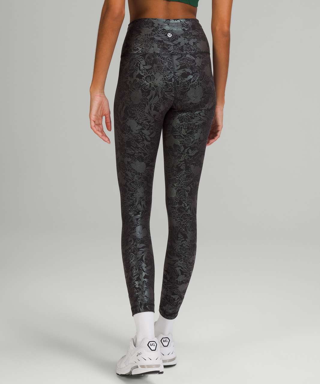 Lululemon Wunder Train High-Rise Tight 25 *Foil - Logo Flourish Black  Iridescent Foil - lulu fanatics