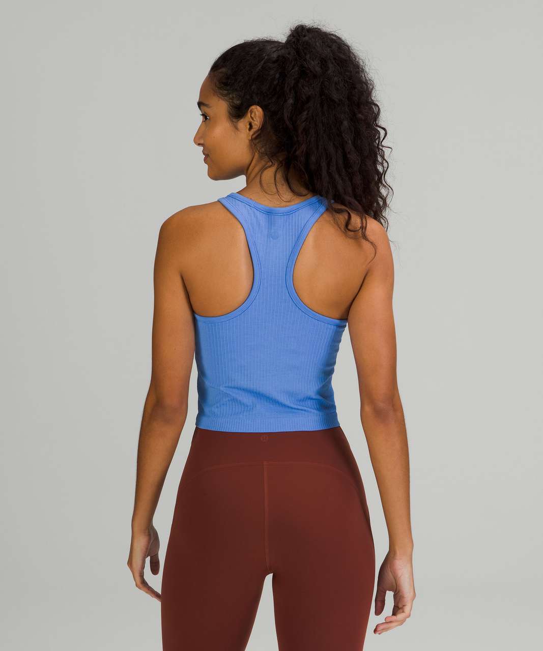 Lululemon Ebb to Street Cropped Racerback Tank Top - Blue Nile