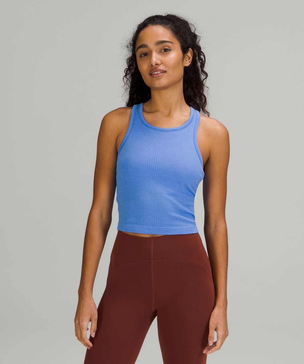 Lululemon Ebb to Street Cropped Racerback Tank Top - Blue Nile - lulu  fanatics