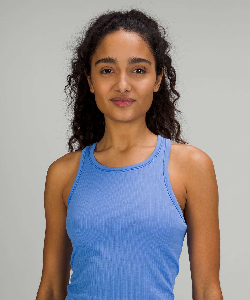 Lululemon Ebb To Street Tank Slim Fit Size 10 B/C cup Pastel Blue PSLB 75790