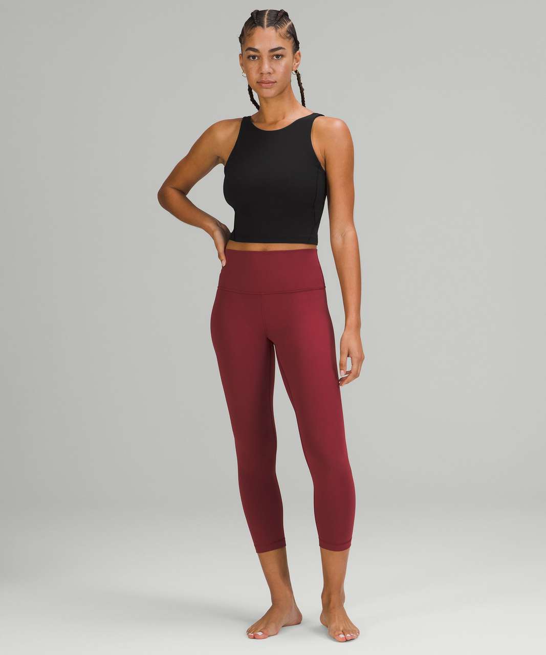 Lululemon Align High-Neck Tank Top - Black - lulu fanatics