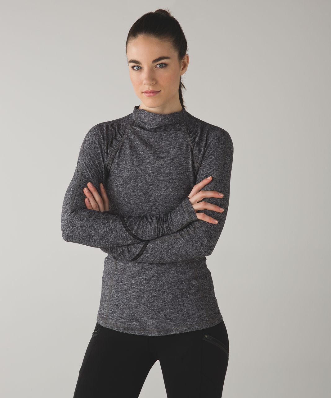 Lululemon Breeze By Long Sleeve - Black / Black - lulu fanatics